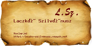 Laczkó Szilvánusz névjegykártya